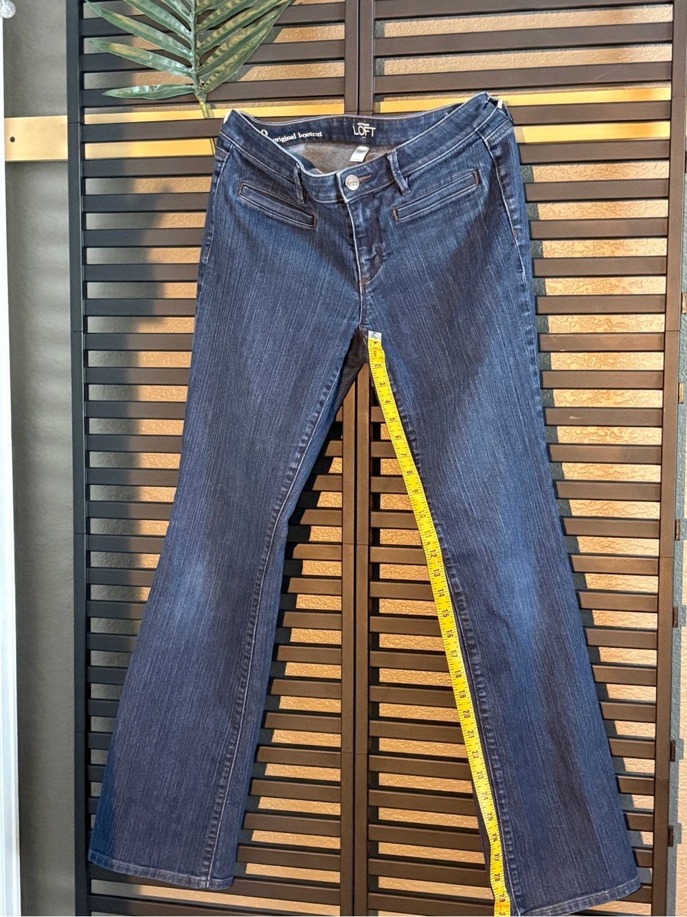 LOFT Women's Dark Blue Flare Jeans